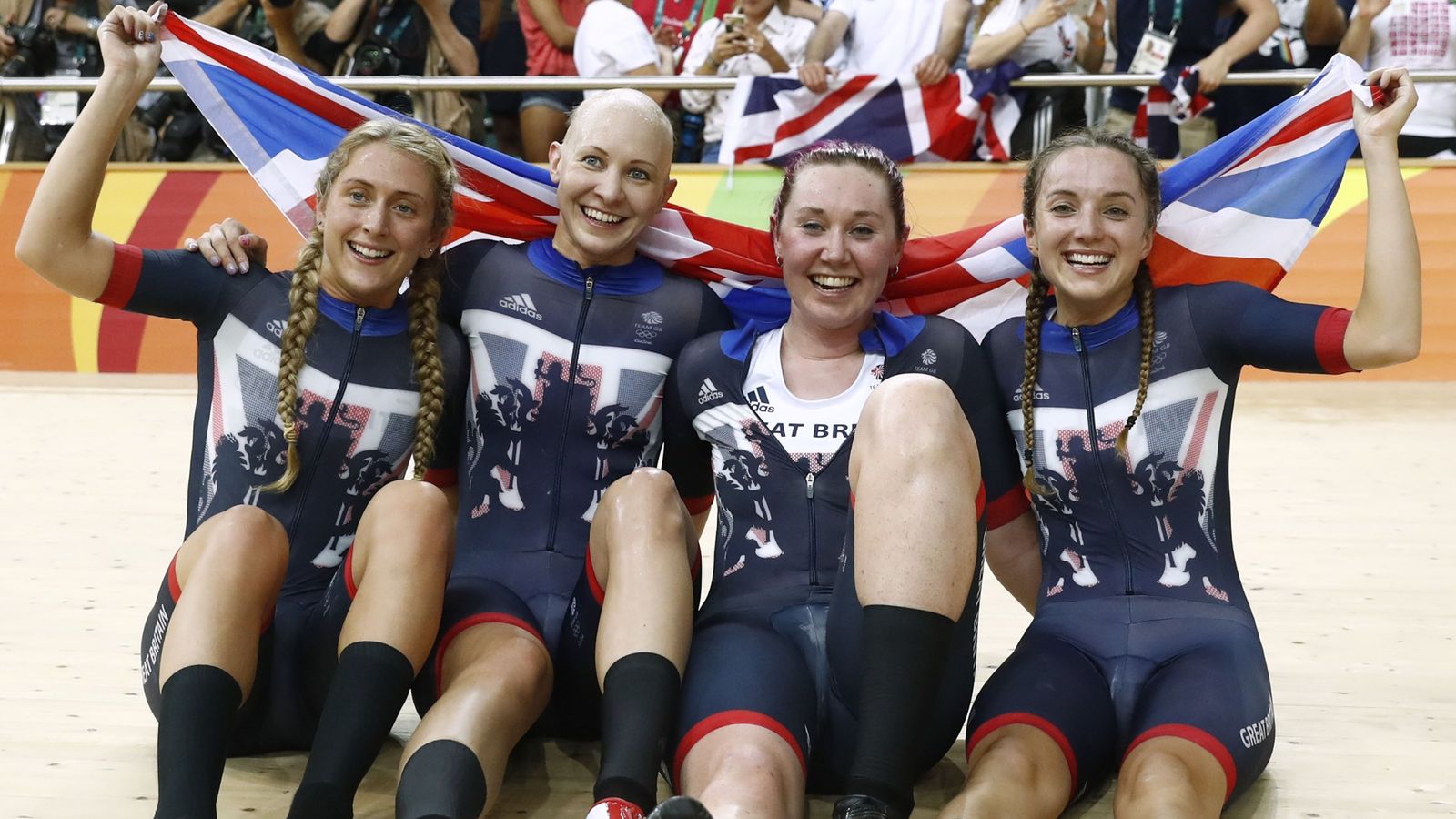 Olympic Cycling Great Britain win women's team pursuit with record