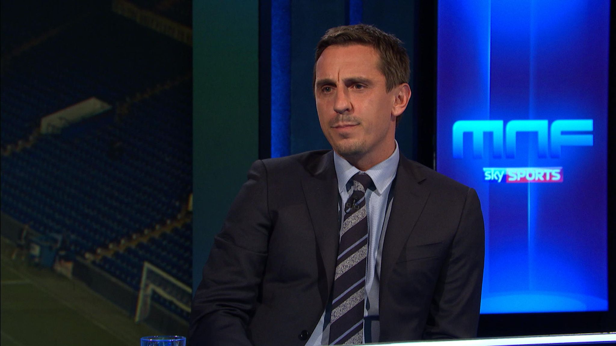 Gary Neville behind the scenes at Sky Sports Monday Night Football