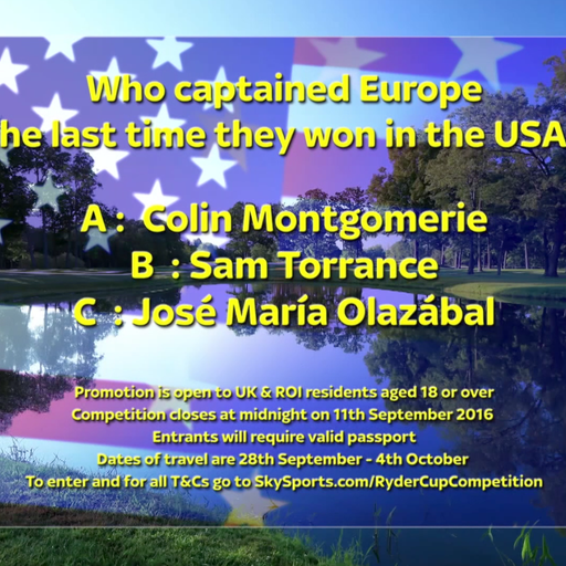Win a Ryder Cup trip