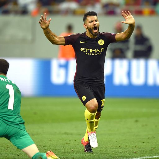 Aguero treble in City rout