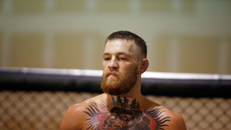 LAS VEGAS, NV - AUGUST 12:  UFC Featherweight Champion Conor McGregor trains during an open workout at his gym on August 12, 2016 in Las Vegas, Nevada. McG