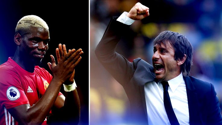 Paul Pogba (l) and Antonio Conte (r) both enjoyed victories this weekend.