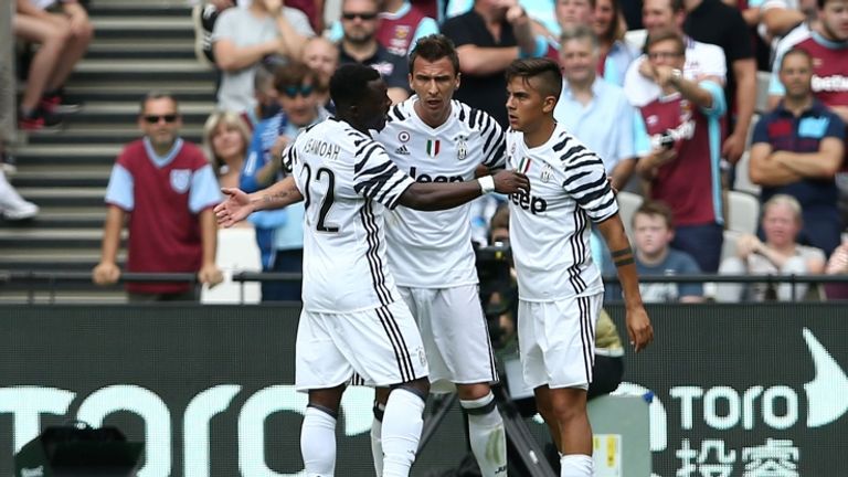 Mandzukic e Dybala a segno contro il West Ham (foto getty)