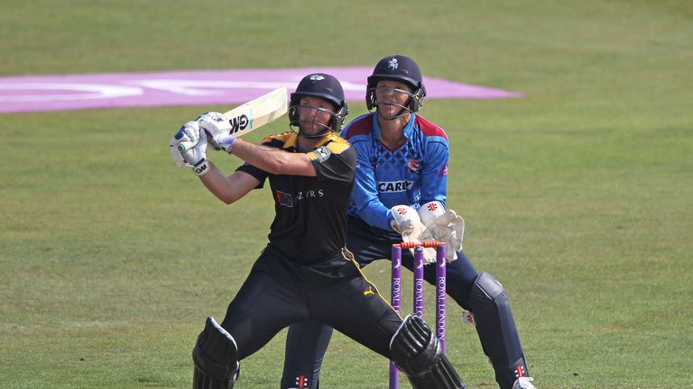 Opener Adam Lyth hits out as he scores 88 against Kent