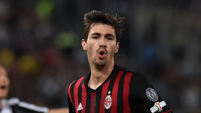 ROME, ITALY - MAY 21: Alessio Romagnoli of AC Milan in action during the TIM Cup match between AC Milan and Juventus FC at Stadio Olimpico on May 21, 2016 