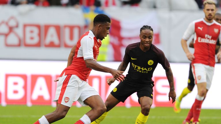 Alex Iwobi was on target as Arsenal beat Man City in Gothenburg