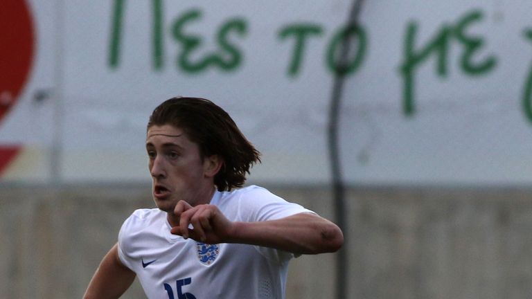 LARNACA, CYPRUS - FEBRUARY 17: Alex Woodyard of England C   in action during International friendly match between Cyprus U21 and England C  on February 17,