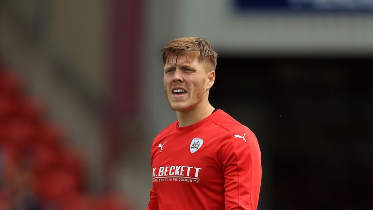 Alfie Mawson of Barnsley during the pre-season friendly match between Barnsley and Everton at Oakwell Stadium on July 23, 2016