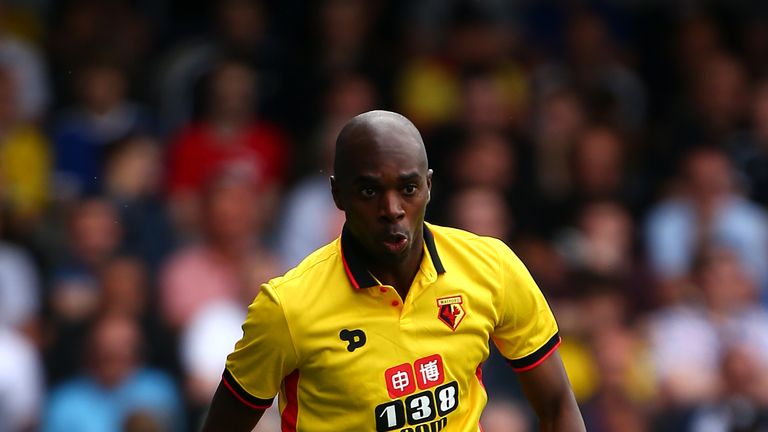 LONDON, ENGLAND - JULY 30: Allan Nyom of Watford during the pre season friendly match between Queens Park Rangers and Watford at Loftus Road on July 30, 20