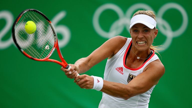 The No 2 seed Angelique Kerber of Germany progressed to the second round in Brazil