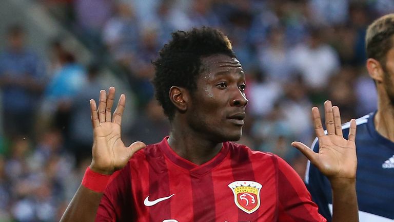 Asamoah Gyan is currently playing for Shanghai SIPG