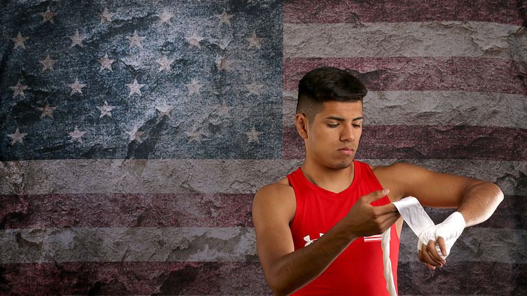 Boxer Carlos Balderas poses for a portrait at the 2016 Team USA