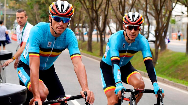 The Belgian team training for the 2016 Olympic Games