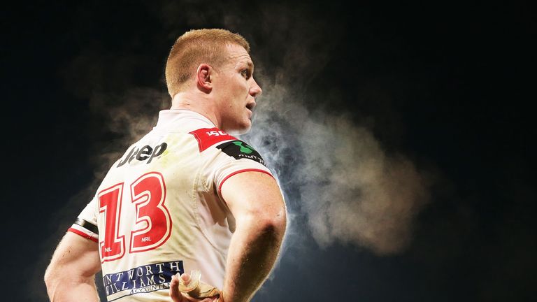 Ben Creagh of the Dragons looks on during the round 16 NRL match between the Parramatta Eels and the St George Illawarra Dragons