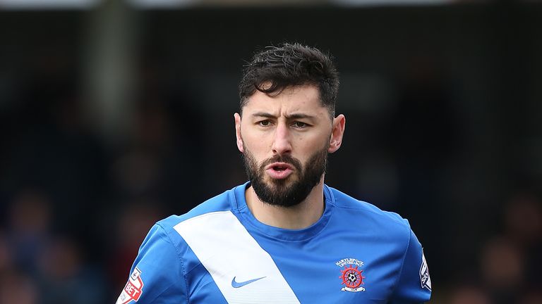 Billy Paynter of Hartlepool United in action