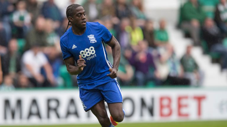 EDINBURGH, SCOTLAND - JULY 24: Clayton Donaldson in action for Birmingham City during the Pre-Season Friendly between Hibernian and Birmingham City at East