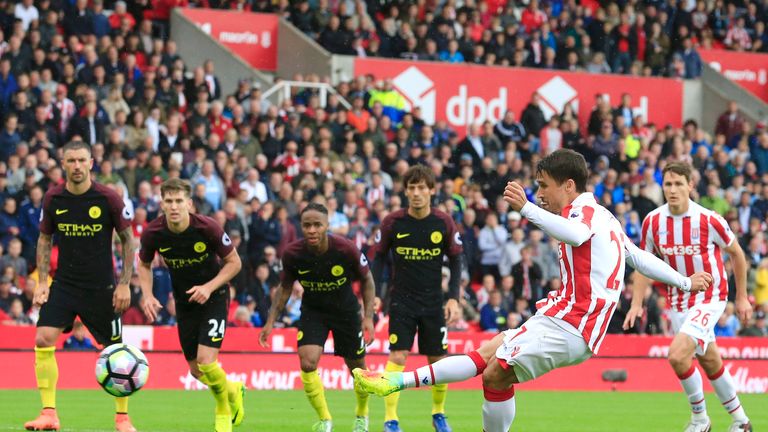 Bojan Krkic scores for Stoke from the penalty spot