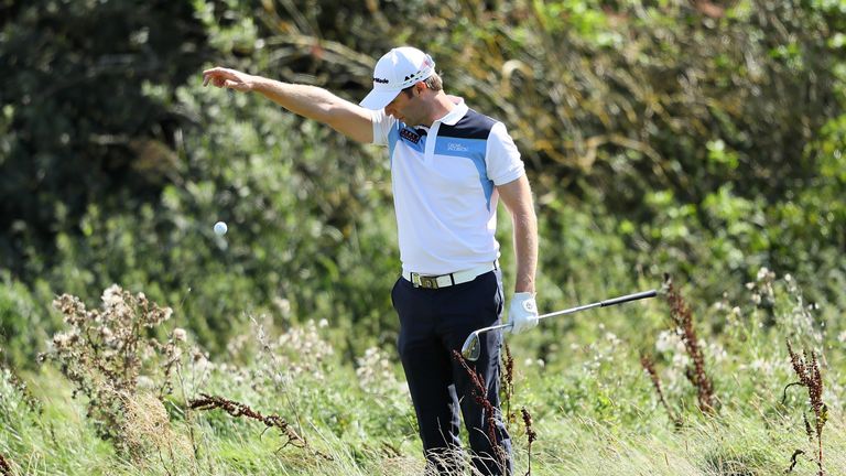 Dredge got into trouble at the 12th and had to take a penalty drop