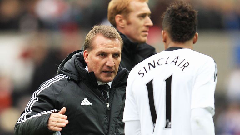 Brendan Rodgers and Scott Sinclair at Swansea