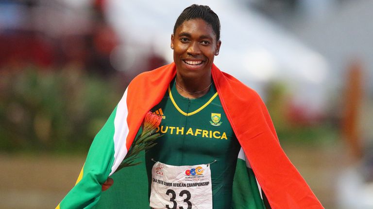 South Africa's Caster Semenya wins the 800m final during day 5 of the Confederation of African Athletics (CAA) Championships held in Durban, June 26 2016
