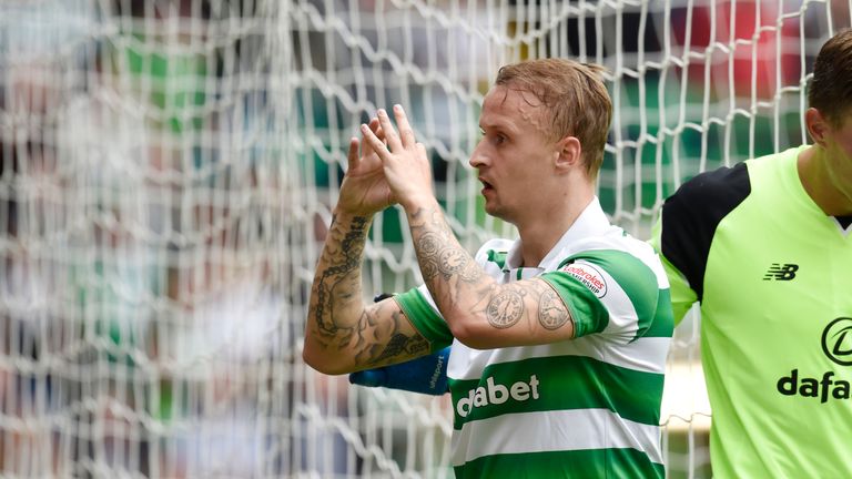 Celtic's Leigh Griffiths celebrates his opening goal