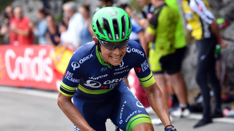 Esteban Chaves on stage 11 of the Vuelta a Espana