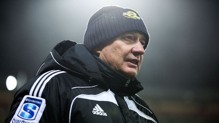 Hurricanes Coach Chris Boyd looks on during the Super Rugby quarter-final match 