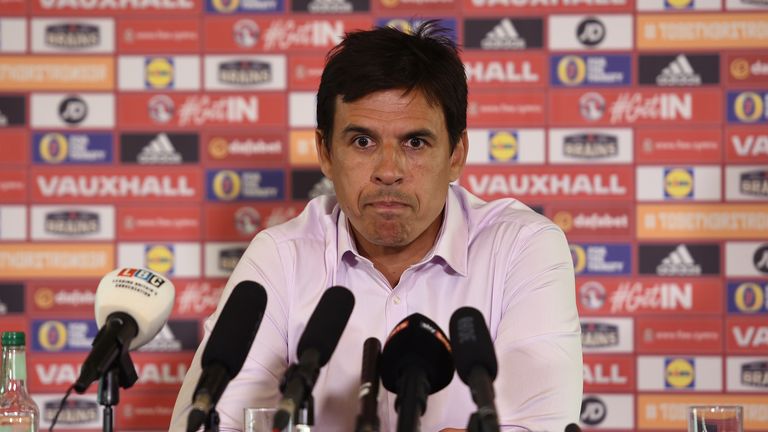 Wales manager Chris Coleman during the squad announcement at The Vale Resort, Hensol.