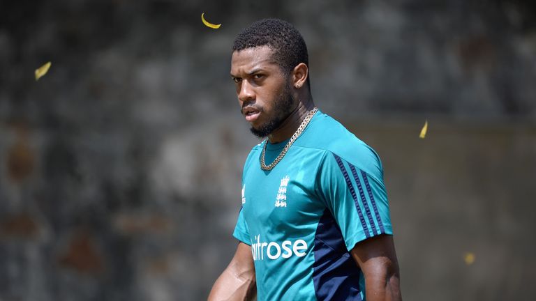 Chris Jordan of England during a nets session at Feroz Shah Kotla Stadium on March 29, 2016 in Delhi