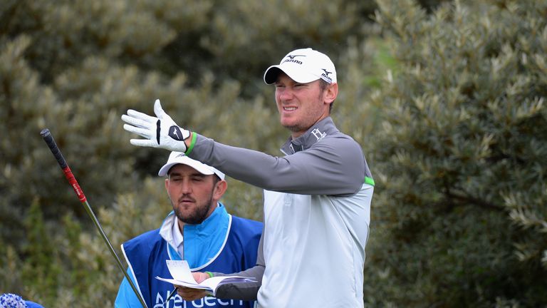 NORTH BERWICK, SCOTLAND - AUGUST 03:  Chris Wood of England prepares to play his first shot on the 15th tee during the Aberdeen Asset Management Paul Lawri