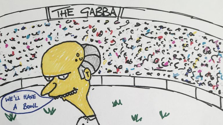 James Anderson's sketch of Nas as Mr Burns, from the Simpsons