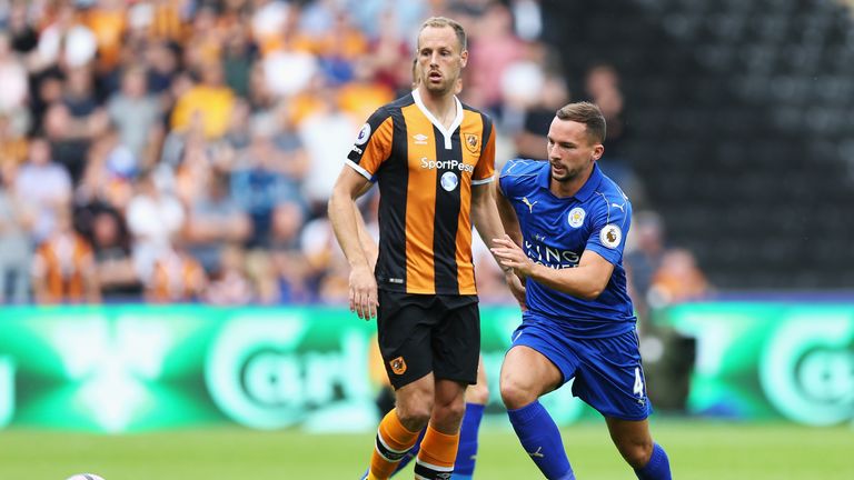 Daniel Drinkwater takes the ball away from David Meyler 