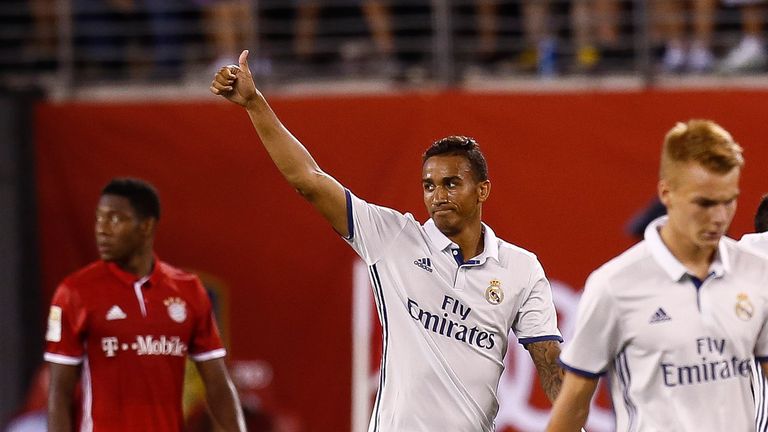 Danilo celebrates his goal against Bayern Munich