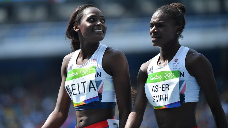 Daryll Neita and Dina Asher-Smith are part of Britain's relay team