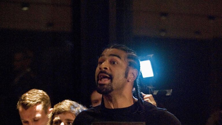 David Haye showed up at Chisora's post-fight press conference