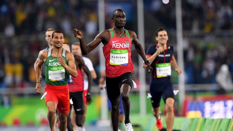 David Rudisha of Kenya wins the men's 800m at Rio Olympics