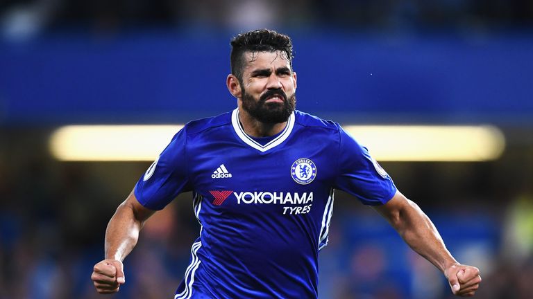 Diego Costa celebrates 