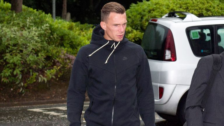 Dorus de Vries arriving for his medical in Glasgow on Friday