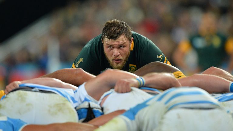 South Africa's number 8 Duane Vermeulen has suffered a knee injury