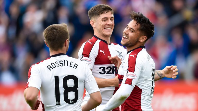 Rangers' Harry Forrester celebrates his goal 