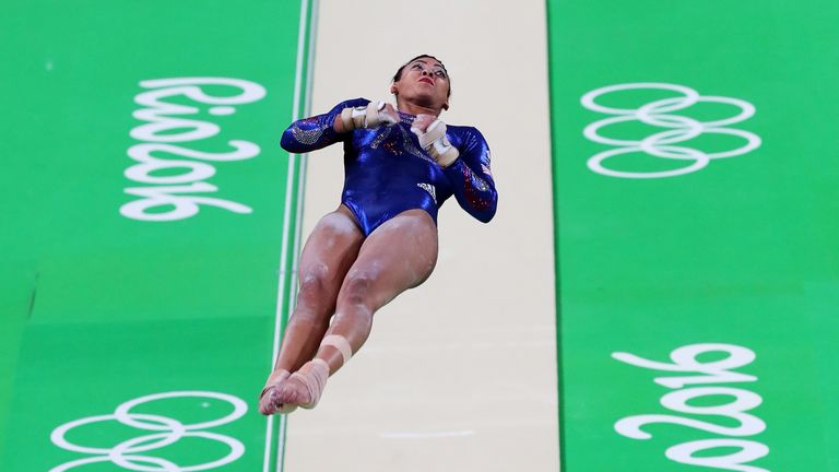 RIO DE JANEIRO, BRAZIL - AUGUST 07:  Elissa Downie of Great Britain competes on the vault during Women's qualification for Artistic Gymnastics on Day 2 of 