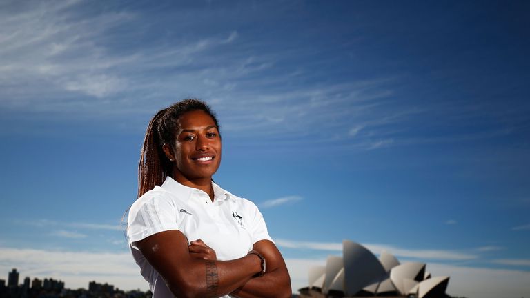 SYDNEY, AUSTRALIA - JULY 14: Ellia Green of the Australian Women's Sevens Rugby Team poses during the Australian Olympic Games rugby sevens team announceme