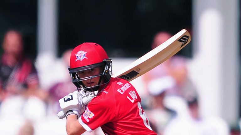 TAUNTON, UNITED KINGDOM - JULY 31: Emma Lamb of Lancashire Thunder bats during the KSL match between Western Storm and Lancashire Thunder at the Cooper Ass