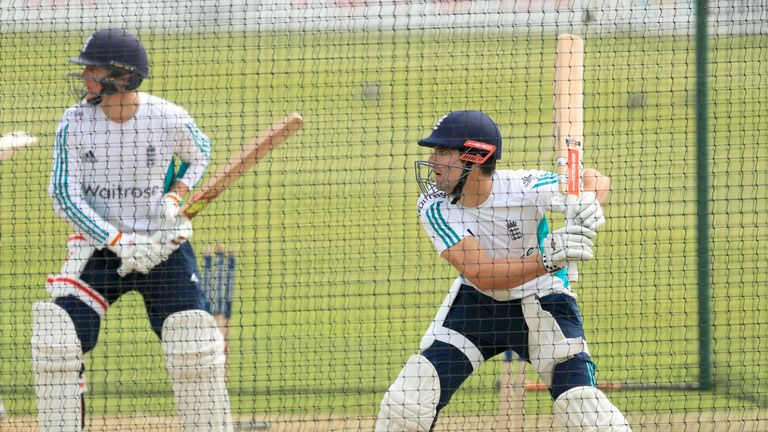 England captain Alastair Cook during a net session at The Oval