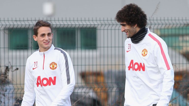<<enter caption here>> at Aon Training Complex on January 9, 2015 in Manchester, England.