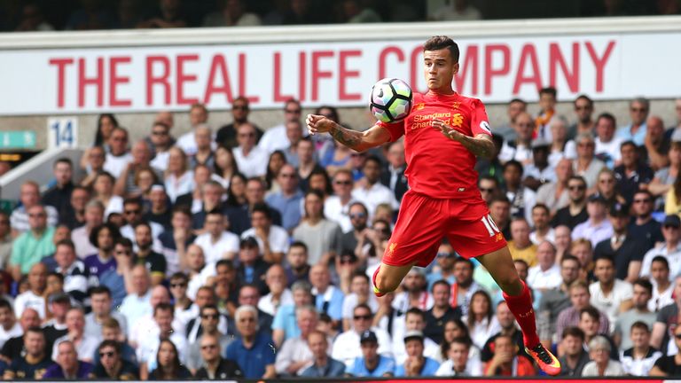 Philippe Coutinho in action at White Hart Lane