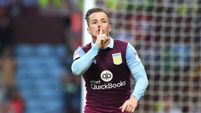 Ross McCormack of Aston Villa celebrates after opening the scoring