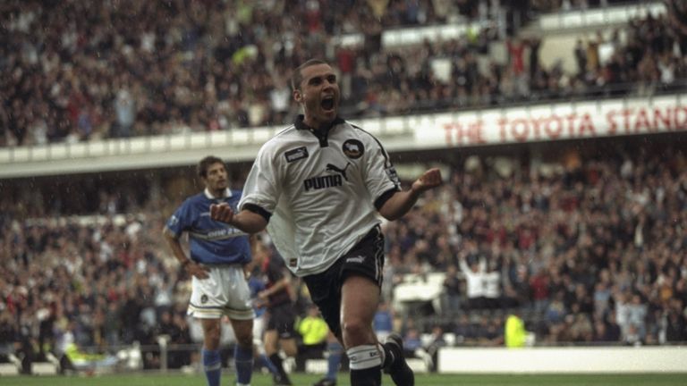 Francesco Baiano scored one Derby County's first goals at Pride Park