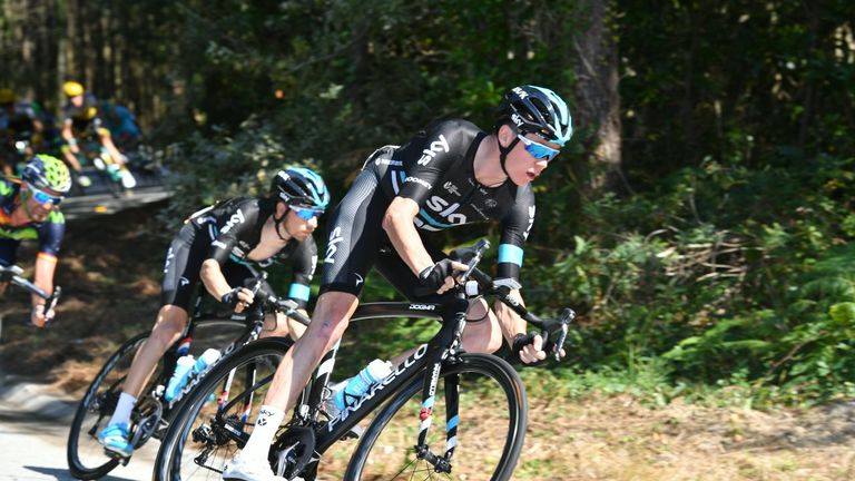 Chris Froome on stage three of the Vuelta