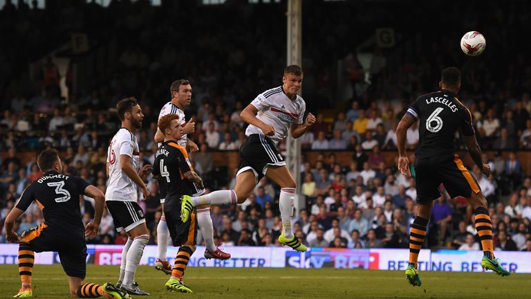 Matt Smith heads Fulham into the lead against Newcastle